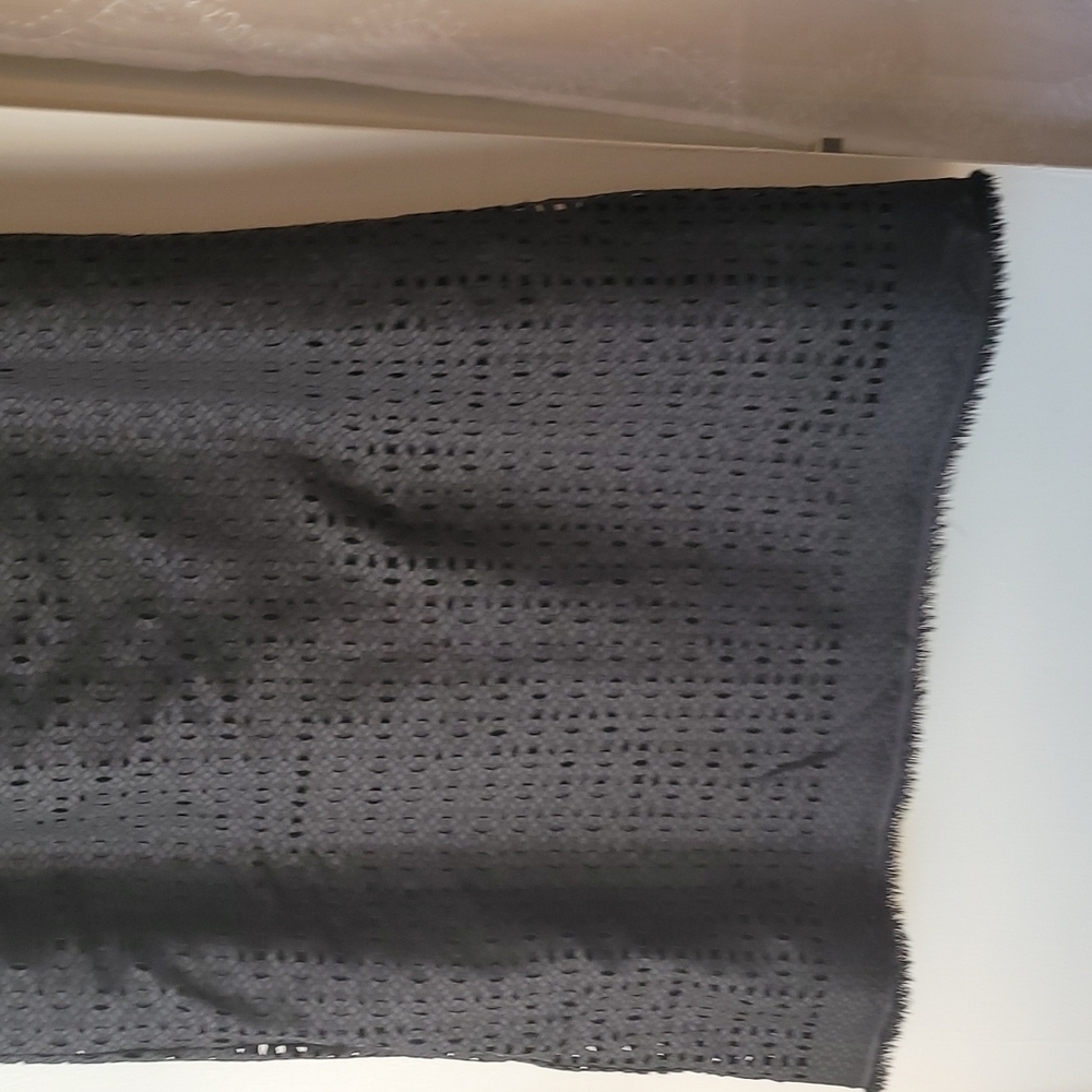 Studio M Black Cut Out Fringed Hem Black Dress Size Medium - Picture 7 of 7